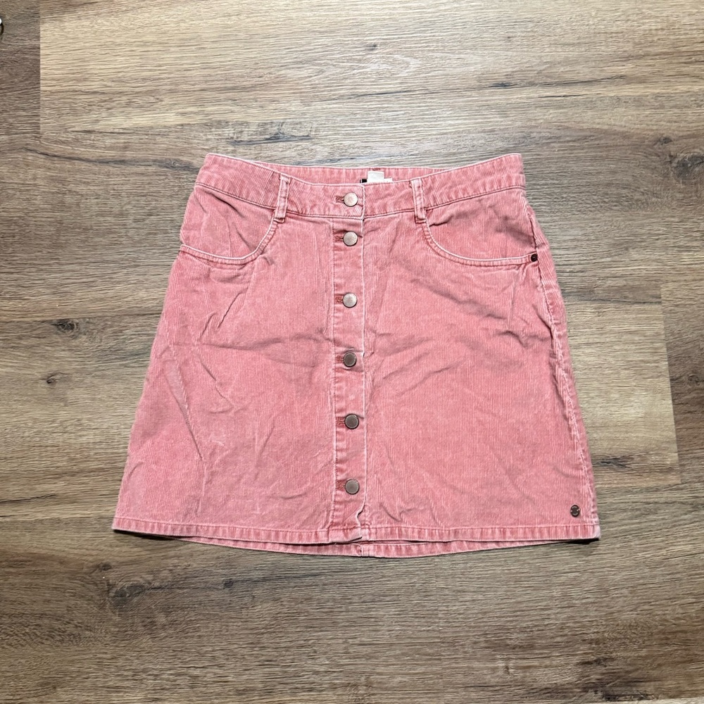 Roxy Pink Corduroy Skirt